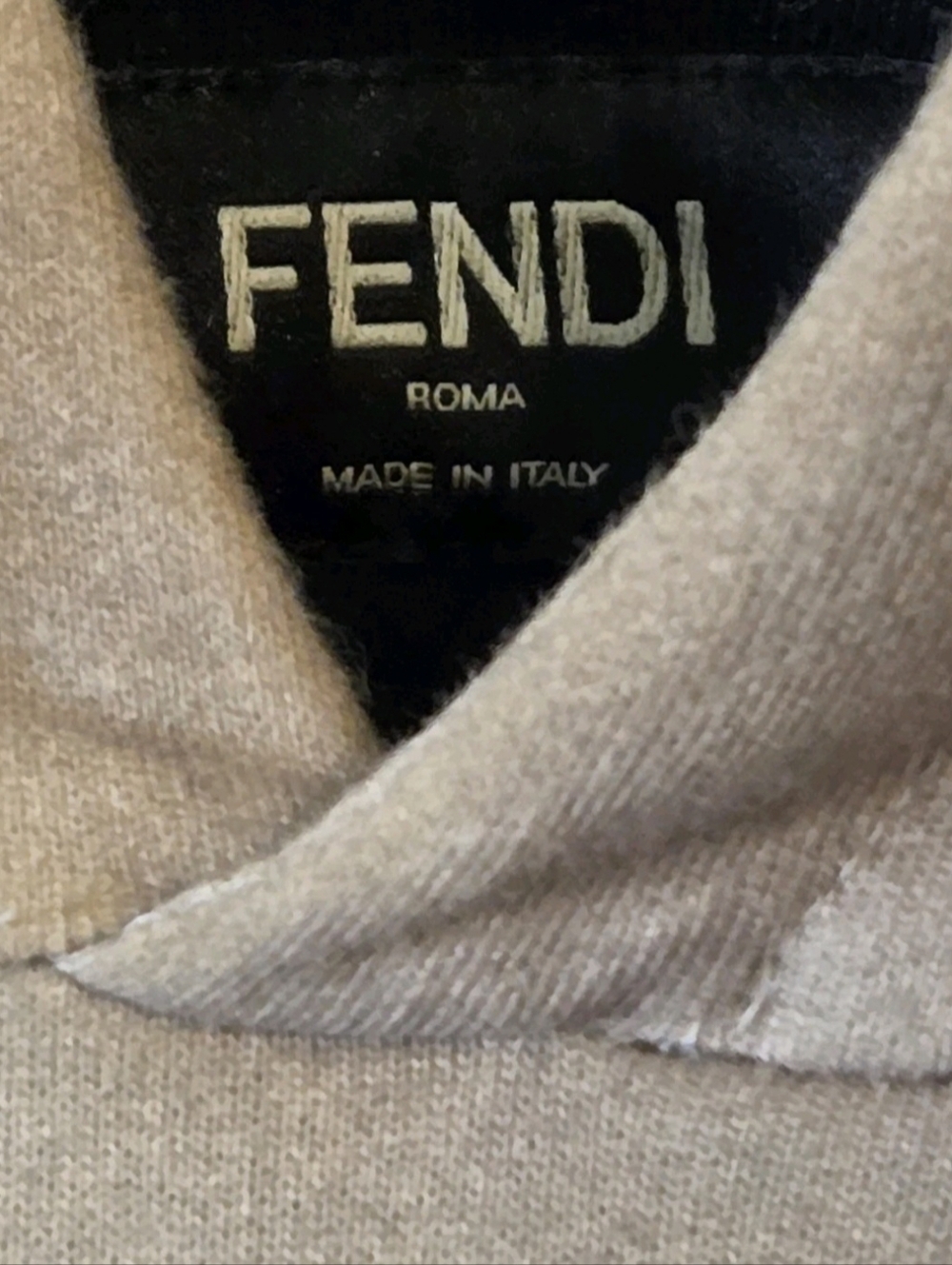 RARE Fendi x Fila Monogram Hidden Pocket Black / Beige Hoodie XXL - Picture 7 of 16